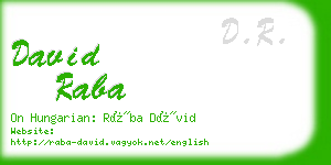 david raba business card